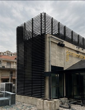 Aluminum louver screening